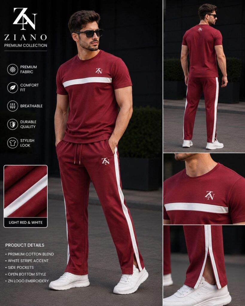 Premium Streetwear France tracksuit model by Ziano Official